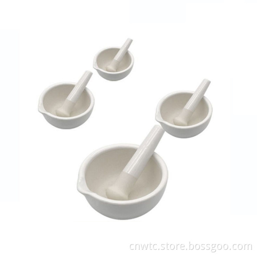 Professional Laboratory Porcelain Mortar and Pestle Set for Medicine Research and Grinding